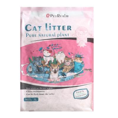 China Viable Natural Flushable Kitten Litter Unscented Ultra Clumping Tofu Garbage For Cat for sale