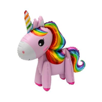 China 3D Festival Unicorn Aluminum Film Balloon Rainbow Unicorn Toys/Gift/Decorations/Horse Foil Birthday Party Decoration Balloons for sale