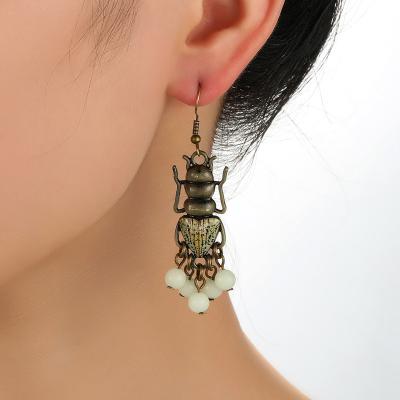 China Fashion New Trendy Animal Shape Luminous Stone Dangle Earrings Fashion Girl Party Antique Party for sale