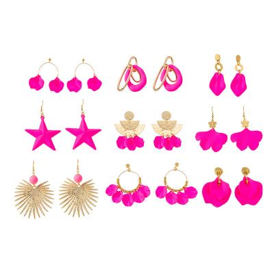 China Vintage Style New Fashion Girl Party Antique Acrylic Dangle Earrings for sale