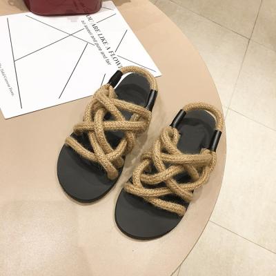 China Fashion Lightweight Summer Women Beach Sandal Shoes Handmade Rope Sandals for sale