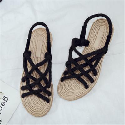 China Fashion handmade sandals \ comfortable fashion rope \ durable \ comfortable sandals \ durable beach summer sandals rope wholesale girl for sale