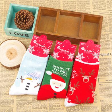 China Wholesale Antibacterial Antibacterial Loose Cotton Breathable Christmas Deep Hogs Mid-barrel Fashion Cotton Socks for sale