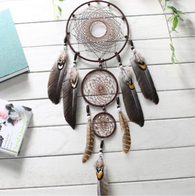 China 2019 Toy Hot Sales Custom Design Wind Bell Battery Operated Dreamcatcher White Feather Battery Operated Dreamcatcher Hutch Movable Wall Decoration Eagle for sale