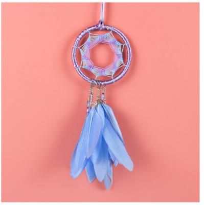 China 2021 Hot Sales Decor Toy Battery Operated Toy Crib Wall Decoration Handmade Movable Wind Bell Mcatcher Dreamcatcher HeptagramDrea for sale