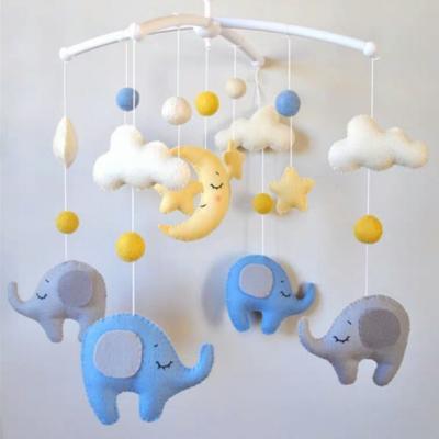 China Toy Battery Operated Battery Operated Toy 2019 YLM Custom Design Woodland Crib Decor Woodland DIY Crib Birthday Gift Baby Mobile Package Mobile Crib Mobile Wind Bell Pendant for sale