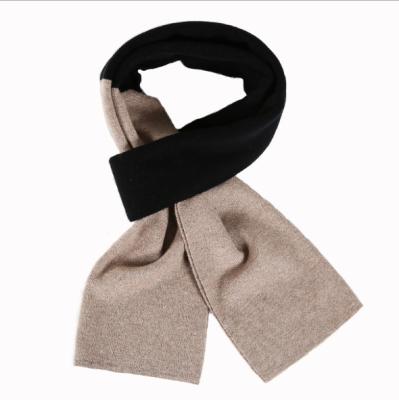 China New style 2021 wholesale custom scarf printed fashion ylm cashmere business 2 colors men's fashion warm winter knitted fabric for sale