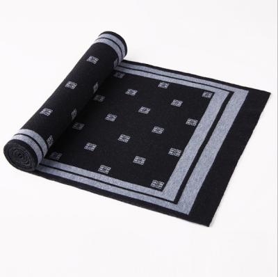 China 2019 sales ylm men's cashmere fabric custom style long style scarf knitted printed by hot style fashionable wholesale long for sale