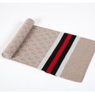 China 2022 hot sales fashionable ylm new winter wholesale custom style printed Checked knitted fabric cashmere business men's fashion scarf for sale