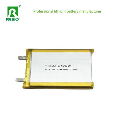 중국 전력 리?? 폴리머 배터리 셀 505060 2000mAh 7.4wh 3.7V 의료기기용 판매용