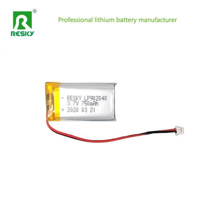 China Pouch Lithium Polymer Battery Cell 902040 3.7V 700mAh 750mAh For LED Flashlight for sale