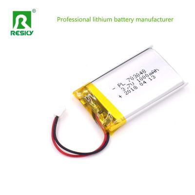 중국 태양 리?? 폴리머 배터리 셀 703048 1000mAh 3.7V 판매용