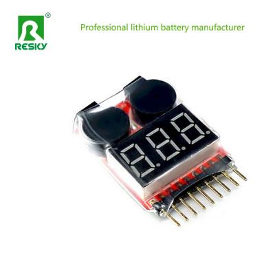 China RC 2s-8s Lipo / Li-ion / LiFePO4 Battery Voltage Tester Low Voltage Buzzer for sale