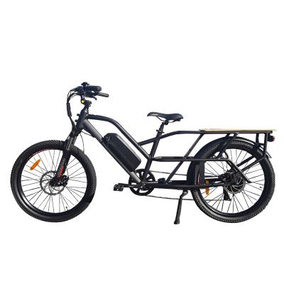 China Lantu Ebike fashion electric family bikes 26 inch cargo bike with long tail for adult for sale