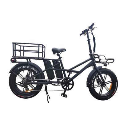 Chine Lantu Ebike OEM 48 dual battery 500w motor fat tire electric delivery cargo bike with basket à vendre