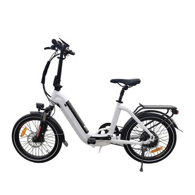 China Lantu Ebike 500w 48v Lithium battery Folding Hub Drive electric bicycle for sale