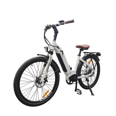 China Lantu Ebike aluminum alloy frame 48v hidden battery 26 inch step through electric city road bike for men for sale