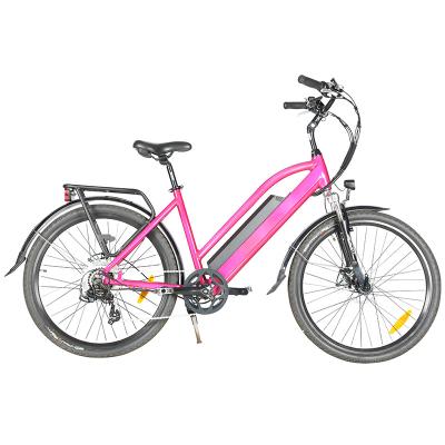 China 26 inch retro city bike women 48v 500w electric bicycle for lady for sale