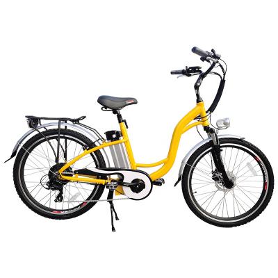 China 48v lithium battery city e-bike with step through frame for ladies for sale