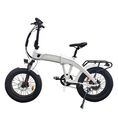 China Lantu Ebike folding fat tire beach cruiser 20 inch electric bicycle with hidden battery for sale