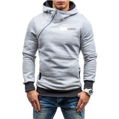 China Anti-Wrinkle Fashion Pullover Mens Hooded Half Zip Fleece Sweatshirt Slope With Pocket for sale