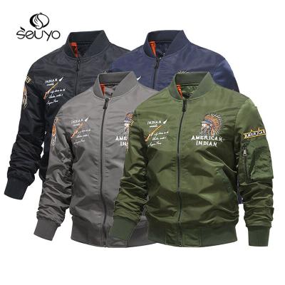 China Air Force Ma-1 Seuyo Black Armygreen 2022 Trend Bomber Jacket Spring Coat Men Breathable Military Waterproof Anorak Nylon Jacket for sale