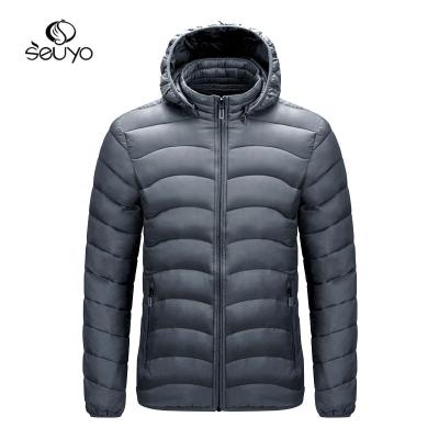 China Seuyo Breathable Custom Cold Winter Jacket Stripper Logo Cozy Warm Hoodie With Zipper Coat for sale