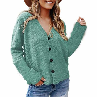 China Anti-wrinkle multiple colors casual women's solid color long sleeve plus size cardigan sweater coat for sale