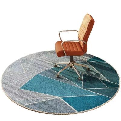 China Cushioned Light Luxury Round Soundproof Carpet Computer Chair Mat Study Swivel Chair Mat for sale