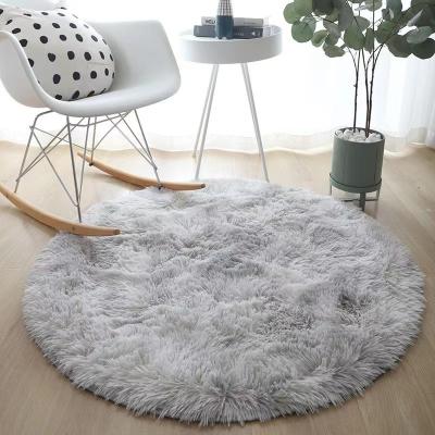 China Hot Selling Non-slip Carpet Circle Rug Decoration Blanket Long Pile Shaggy Round Blankets Around The Carpet for sale