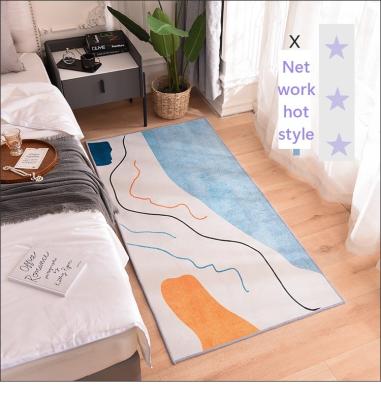 China Bedroom Decoration Washable Carpet Luxury Carpets Non-slip Covers For Bedroom Floor Washable Carpet Crystal Velvet for sale