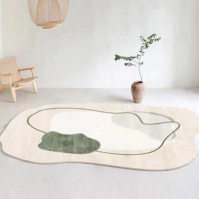 China Irregular Shape Non-slip Design Carpet 2022 New Custom New Non-slip Washable Logo Mat Floor Rugs Luxury for sale