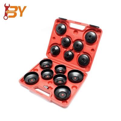 China Auto Repair Tools 14pcs Oil Filter Cup and Drain Removal Cup Wrench Automotive Tool Kit for sale