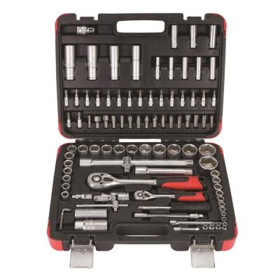 China HOT SALE 94pc Professional AUTO TOOL Socket Set 1/2 Drive Ratchet Handle Extension Bar Socket with Color Band Tool Set for sale