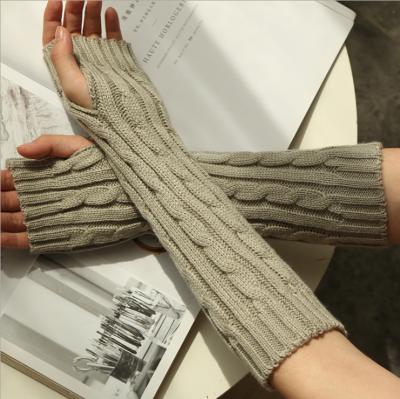 China Winter Wool Half G Knitting Finger Long Comfort Women Mittens - Love Nice Warm Extended Gloves Wholesale for sale