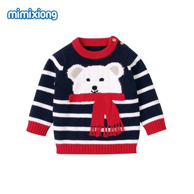 China Hot selling new fashion INS boys and girls cartoon polar bear jacquard sweater sweater anti-shrink new for sale