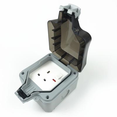 China Outdoor Switch Socket 13A Socket With Waterproof Protection Box for sale