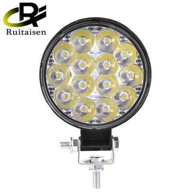 China 14LEDs 42W Round LED Work Lights LED Work Lights Super Slim Waterproof Offroad Light For Cowboy Modified Lamp RTS-3