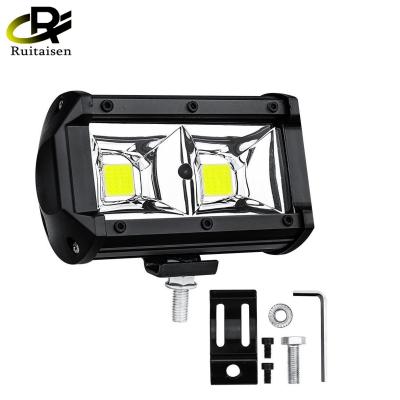 China Aluminum+PC+LED 5 Inch 48W COB LED Work Light Bar Off Road Vehicle 4x4 Accessories DRL Driving Light For JEEP SUV Tractor for sale