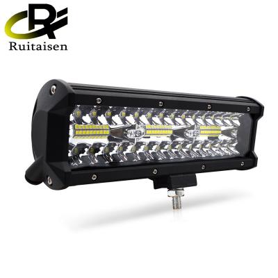 China Univeral Automobiles 9 Inch Triple Row Led Work Light Bar For Jeep Car Off Road SUV ATV UTV UAZ Tractor Boat Truck 12V 24V Combo Off Driver-Beam Bar for sale