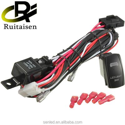 China 30A Ruitaisen Universal Auto Car Cable Wiring Harness Kit with 40A 12V On/Off Switch Relay Blade Fuse for sale