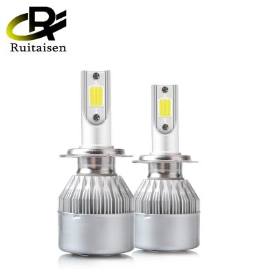 China Aluminum C6 Led Car Headlight H7 LED H4 Bulb H8 H1 H3 H11 HB3 9005 HB4 9006 9007 Auto Fog Lights 3000K 6000K 8000K Lamps for sale