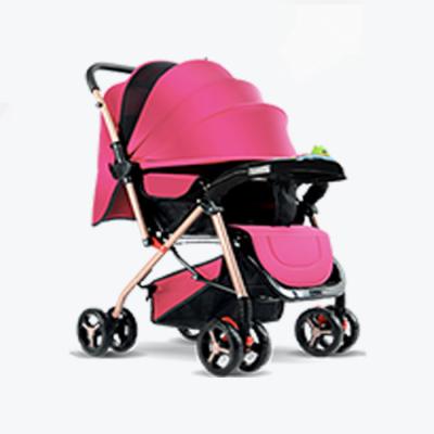 China China Factory Luxury Baby Carriage Steel Pipe Hand Wholesale Collection Pink Standard Edition Foam Wheeled Baby Carriage 602b Rear for sale