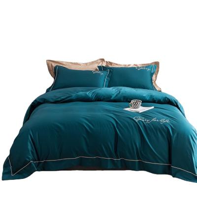 China High Quality Luxury Portable 4pcs Bedding Sets, 100% Cotton, 60S count, Solid Yarn Color, for sale