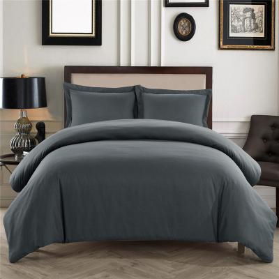 China Wholesale Portable Solid Color 3pcs Duvet Cover Set, Ultra Soft Microfiber, Simple Nordic Style for sale