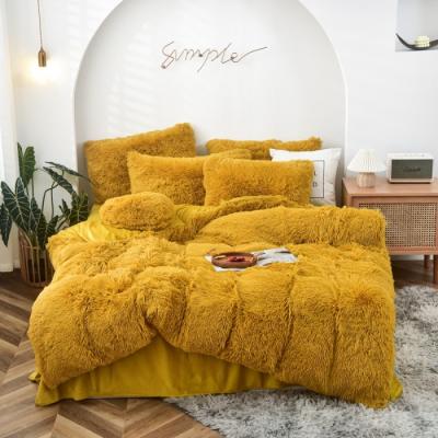 China Nondisposable Luxury Crystal Plush Velvet Designs Velvet Duvet Cover Shaggy Bedset Bed Sheet for sale