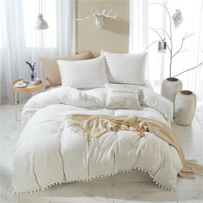 China Nondisposable High Quality Solid Color 3pcs Duvet Cover Set, Ultra Soft Microfiber, Beautiful Instituto Style for sale