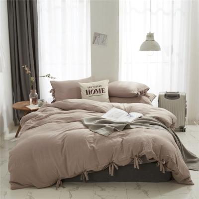 China Nondisposable Wholesale Solid Color 3pcs Duvet Cover Set, Ultra Soft Microfiber, Modern Home Style for sale