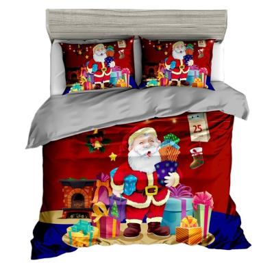 China Nondisposable Reliable Christmas Holiday Quality Digital Printing Microfiber Bedding Set 3d Bedding Set Sheet for sale