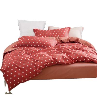 China High Quality Portable 4pcs Bedding Set, 100% Brushed Cotton, Dotted Pattern, ASSC0006 for sale